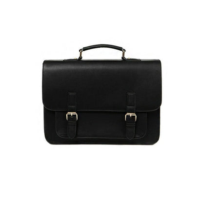 British Fashion Women Leather Handbag Briefcase Men Laptop Bag Girls Leather Schoolbag Textbook Bags Boys Shoulder Bag New