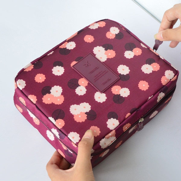 Realaiot Womens Cosmetic Toiletry Bags Travel Makeup Bag Girl's Cute Printing organizer make up Pouch Men high quality Washing Bag New