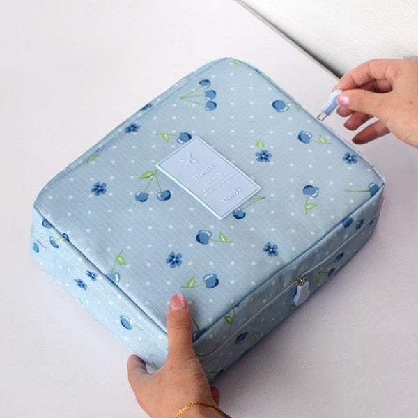 Realaiot Womens Cosmetic Toiletry Bags Travel Makeup Bag Girl's Cute Printing organizer make up Pouch Men high quality Washing Bag New