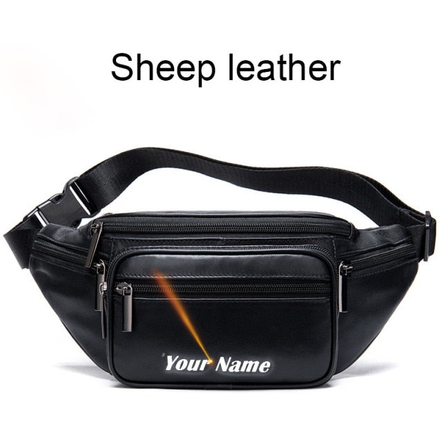 Realaiot Genuine Leather Belt Bag Women's Waist Bags For Women Fanny Pack Female Waist Pack Belt Waist Bag Woman Phone Bags Bumbag