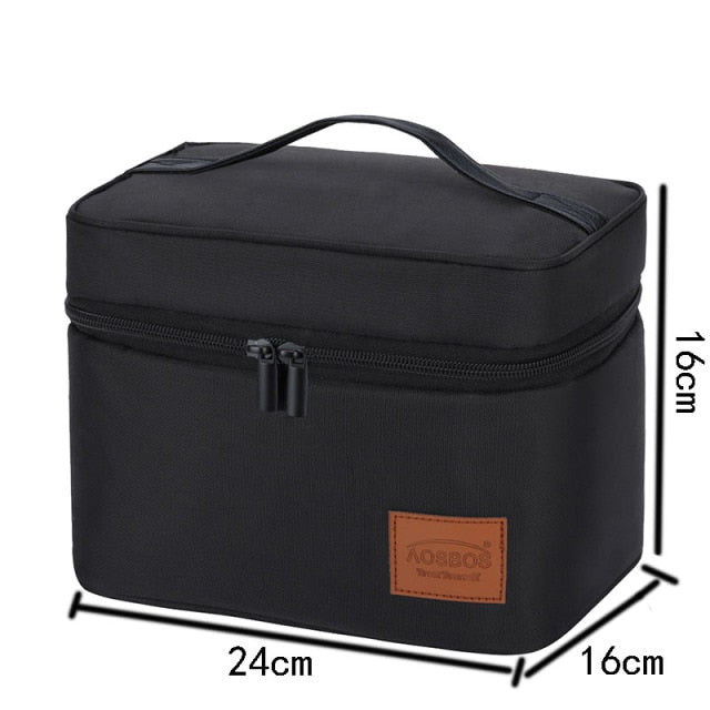 Realaiot Fashion Portable Thermal Lunch Bags for Women Kids Men  Food Picnic Cooler Box Large Capacity Insulated Tote Bag Storage