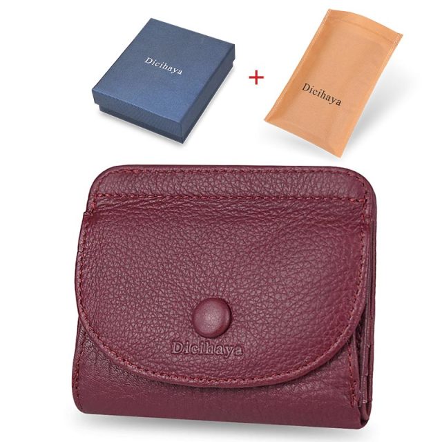 Realaiot Women's Wallet Small and Slim Leather Purse Women Wallets Cards Holders Short Women Coin Purse Small Ladies Wallet