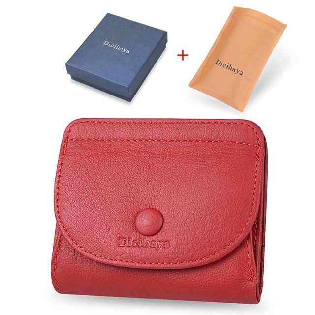 Realaiot Women's Wallet Small and Slim Leather Purse Women Wallets Cards Holders Short Women Coin Purse Small Ladies Wallet