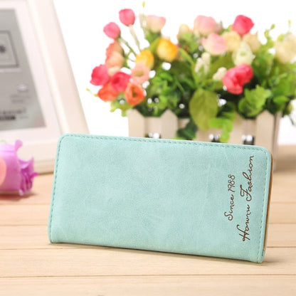 Realaiot Women's Wallet Minimalist Thin Pu Leather Letter Fashion Wallet Female Multi-card Clutch Practical Coin Purse Card Bag Money