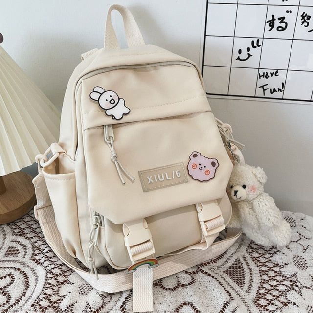 Realaiot Small Backpack Women Cute Multifunctional Dual-use School Bags for Teenage Girls Student Kawaii Mini Travel Backpacks Ruckpack