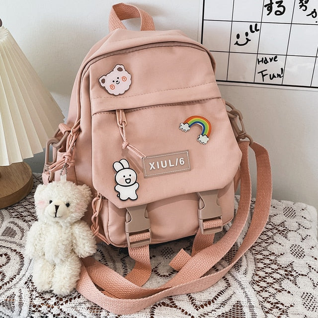 Realaiot Small Backpack Women Cute Multifunctional Dual-use School Bags for Teenage Girls Student Kawaii Mini Travel Backpacks Ruckpack