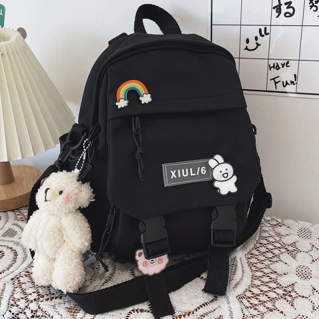 Realaiot Small Backpack Women Cute Multifunctional Dual-use School Bags for Teenage Girls Student Kawaii Mini Travel Backpacks Ruckpack