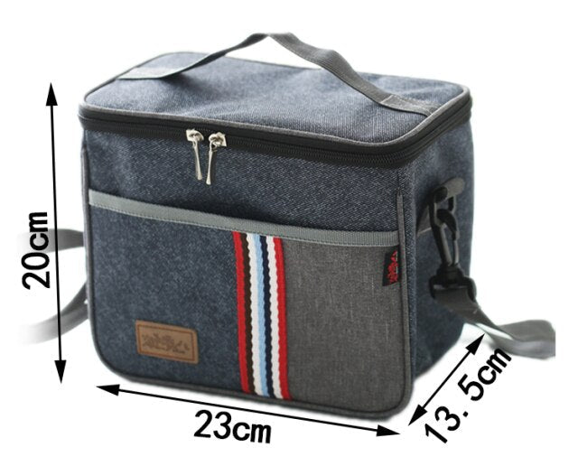 Cyflymder Oxford Lunch Bag Insulated Cooler Women kids Bento Bag Thermal Food Bag Carrier Accessories