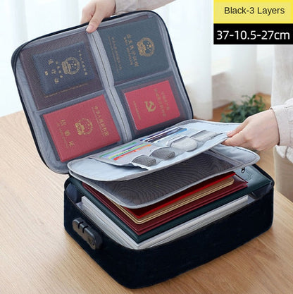 Realaiot Document Storage Bag Organizer Files Folder Ticket Credit Card Certificates Handbag Home Office Organizer Accessories Supplies