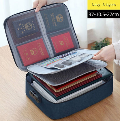 Realaiot Document Storage Bag Organizer Files Folder Ticket Credit Card Certificates Handbag Home Office Organizer Accessories Supplies