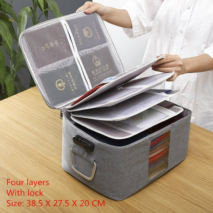 Realaiot Document Storage Bag Organizer Files Folder Ticket Credit Card Certificates Handbag Home Office Organizer Accessories Supplies