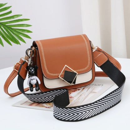 Realaiot Best selling women's Shoulder bag fashion color contrast small square bag high quality Pu One Shoulder Bag for women