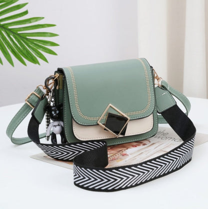 Realaiot Best selling women's Shoulder bag fashion color contrast small square bag high quality Pu One Shoulder Bag for women