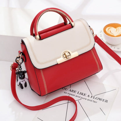 Realaiot Best selling women's Shoulder bag fashion color contrast small square bag high quality Pu One Shoulder Bag for women