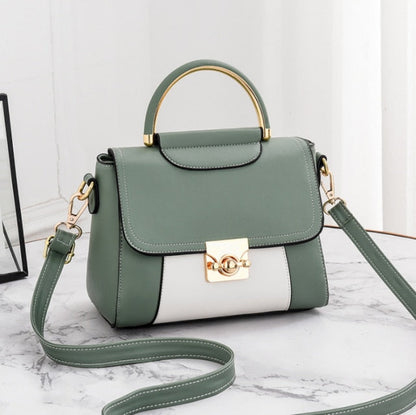 Realaiot Best selling women's Shoulder bag fashion color contrast small square bag high quality Pu One Shoulder Bag for women