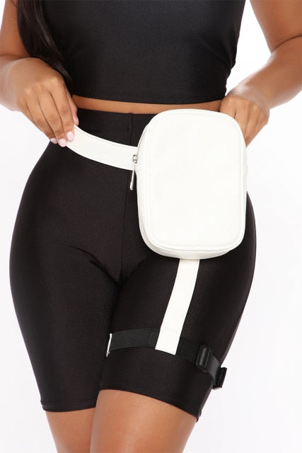 BQ Fashion INS Hot Trendy Stylish Women Waist Leg Belt Leather Cool Girl Bag Fanny Pack For Outdoor Hiking Motorcycle