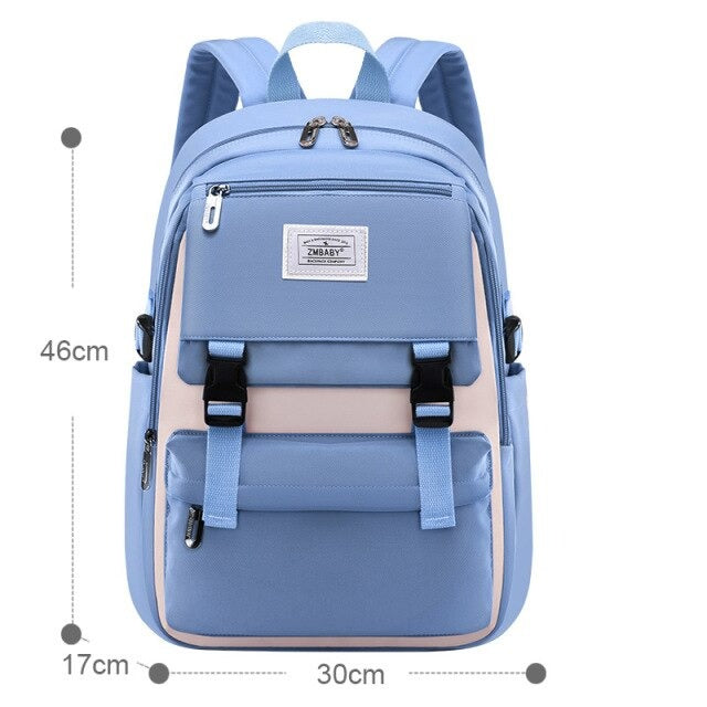 Realaiot Fashion School Bags For teenage Girls Waterproof big schoolbag Children Backpack Book bag Kids School Backpack teens mochila