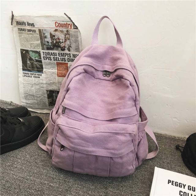 Realaiot Korean Version High Capacity Travel Backpack Laptop Canvas Women Backpack Female Schoolbag for Teenages Girls mochila mujer