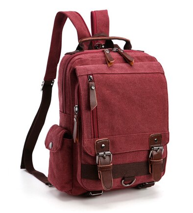 Cyflymder New Canvas Bag Men Bag Retro Shoulder Solid Color Zipper Single Root, Double Root Vertical Section Square Menus Diagonal Package