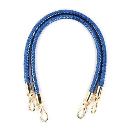 2pcs PU Leather Braided Rope Handles for Handbag Shoulder Bag Strap Handmade Bag DIY Accessories Alloy Metal Hook Buckle KZ0346