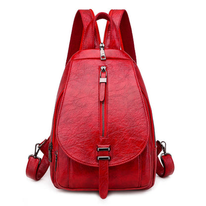 Cyflymder New Women Backpack High Quality Oil Wax Leather Backpack Chest Bag Fashion Travel Backpack Daily Bag Backbag Mochila Sac