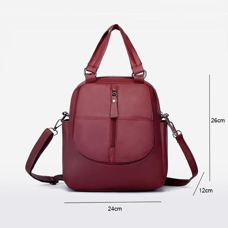 Realaiot Fashion Black Woman Backpack High Quality Youth PU Leather Backpacks for Teenage Girls Female School Bag Hot Sale Backpacks