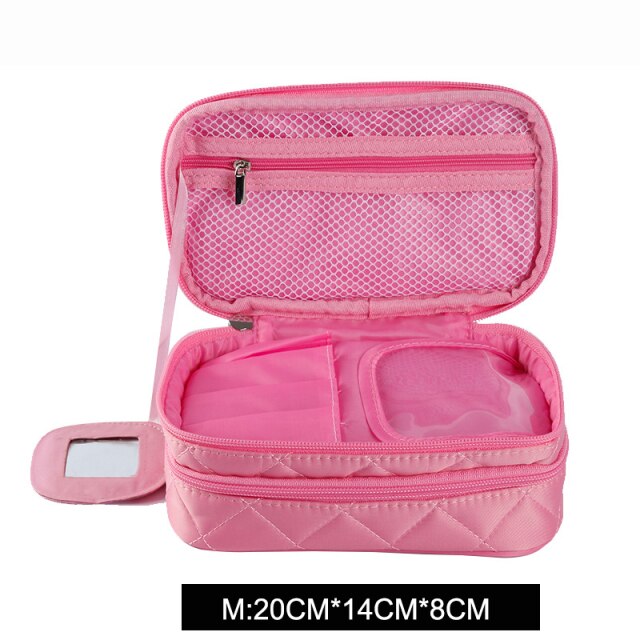 Cyflymder LLuxury Designer Women's Toiletry Cosmetic Bag Double Waterproof Beautician Make Up Bags Travel Essential Organizer Beauty Case