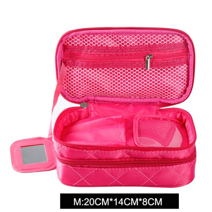 Cyflymder LLuxury Designer Women's Toiletry Cosmetic Bag Double Waterproof Beautician Make Up Bags Travel Essential Organizer Beauty Case