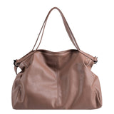 Big Black Shoulder Bags for Women Large Hobo Shopper Bag Solid Color Quality Soft Leather Crossbody Handbag Lady Travel Tote Bag