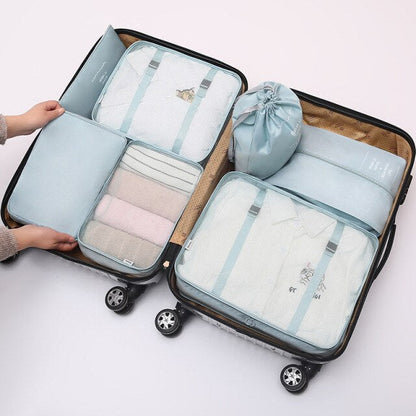 Realaiot 7Pcs/set Travel Luggage Organizer Clothes Storage Bag High Quality Waterproof Cosmetic Toiletrie Bag Travel Accessories