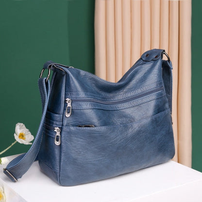 Cyflymder Luxury Pu Leather Messenger Bag Vintage Women Hand Bag Large Soft Casual Hobo Handbag Female Simple Tide Crossbody Shoulder Bags