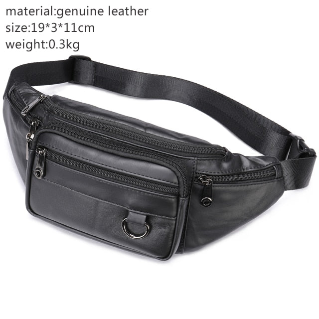 Realaiot Genuine Leather Belt Bag Women's Waist Bags For Women Fanny Pack Female Waist Pack Belt Waist Bag Woman Phone Bags Bumbag