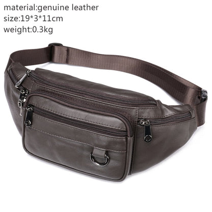 Realaiot Genuine Leather Belt Bag Women's Waist Bags For Women Fanny Pack Female Waist Pack Belt Waist Bag Woman Phone Bags Bumbag