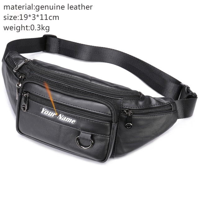 Realaiot Genuine Leather Belt Bag Women's Waist Bags For Women Fanny Pack Female Waist Pack Belt Waist Bag Woman Phone Bags Bumbag