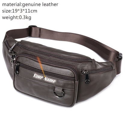 Realaiot Genuine Leather Belt Bag Women's Waist Bags For Women Fanny Pack Female Waist Pack Belt Waist Bag Woman Phone Bags Bumbag