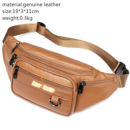 Realaiot Genuine Leather Belt Bag Women's Waist Bags For Women Fanny Pack Female Waist Pack Belt Waist Bag Woman Phone Bags Bumbag