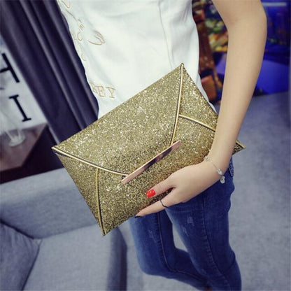 Realaiot Women's Evening Clutch Bag Glitter Sequin Handbag Luxury Sparkling Wedding Christmas Party Envelope Tote Wallet Ladies Shoulder Bag