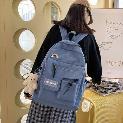 Realaiot Women Backpack for Teenage Girls Summer New Fashion Female Casual School Students Shoulder Bags Sweet Travel Backpacks