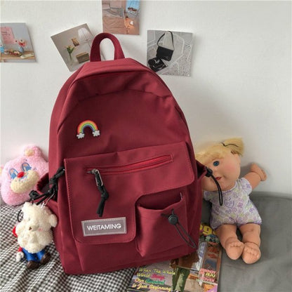 Realaiot Women Backpack for Teenage Girls Summer New Fashion Female Casual School Students Shoulder Bags Sweet Travel Backpacks