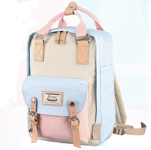 Realaiot Fashion Women Backpack 14 Inch Laptop Waterproof Rucksack High Quality School Bags for Teen Girls Travel Bagpack Mochilas