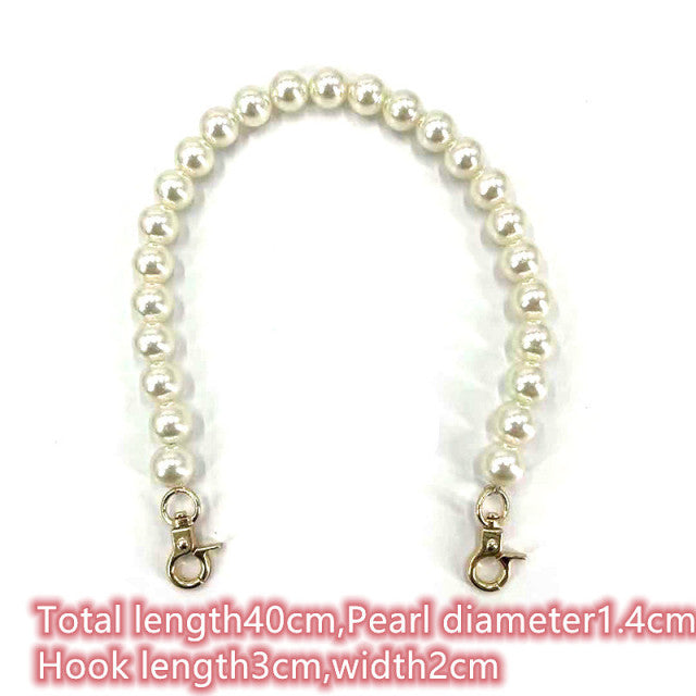 Realaiot 100/110/120cm Pearl Strap for Bags Handbag Handles DIY purse Replacement Long Beaded Chain for shoulder Bag straps Pearl Belt