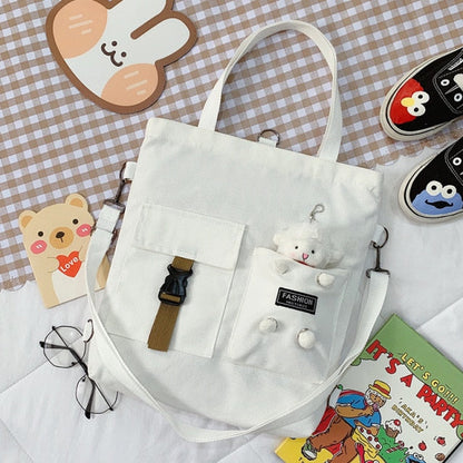 Realaiot Kawaii Cartoon Tote Bag Canvas Handbag Shopping Bag Super Cool Handbags Shoulder Bags for Girl Book Bags Bolsa Feminina Mochila