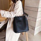 Realaiot Casual Soft Large Capacity Tote Luxury Bag Women Handbags Designer Look Pu Leather Women's Shoulder Bag Retro Big Shopper Purses