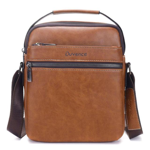 Realaiot Brand Men Shoulder Bag for 10.4 Inches Ipad PU Leather Business Men Messenger Bags Large Man Crossbody Bag Waterproof Travel Bag Gifts for Men