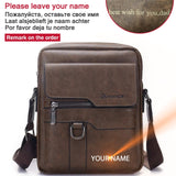 Realaiot Brand Men Shoulder Bag for 10.4 Inches Ipad PU Leather Business Men Messenger Bags Large Man Crossbody Bag Waterproof Travel Bag Gifts for Men