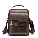 Realaiot Brand Men Shoulder Bag for 10.4 Inches Ipad PU Leather Business Men Messenger Bags Large Man Crossbody Bag Waterproof Travel Bag Gifts for Men