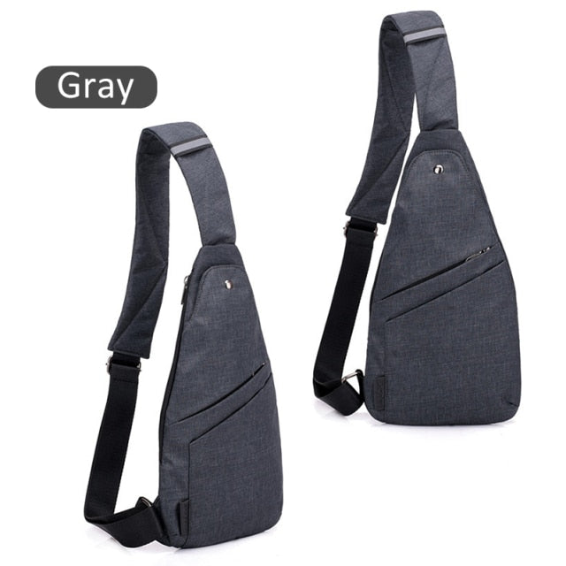Realaiot Anti-theft Chest Bag Male Thin Chest Pack Holster Men Bag Sling Personal Pocket Pauch Purse Man Cross Body Strap Hand Bag