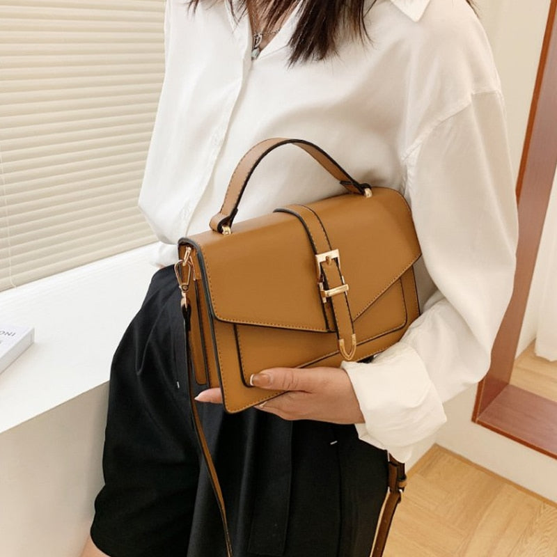 Ceavni Armpit Sling Handbags Solid Color Women PU Leather Shoulder Bags Simple Shoulder Messenger Bags for Women