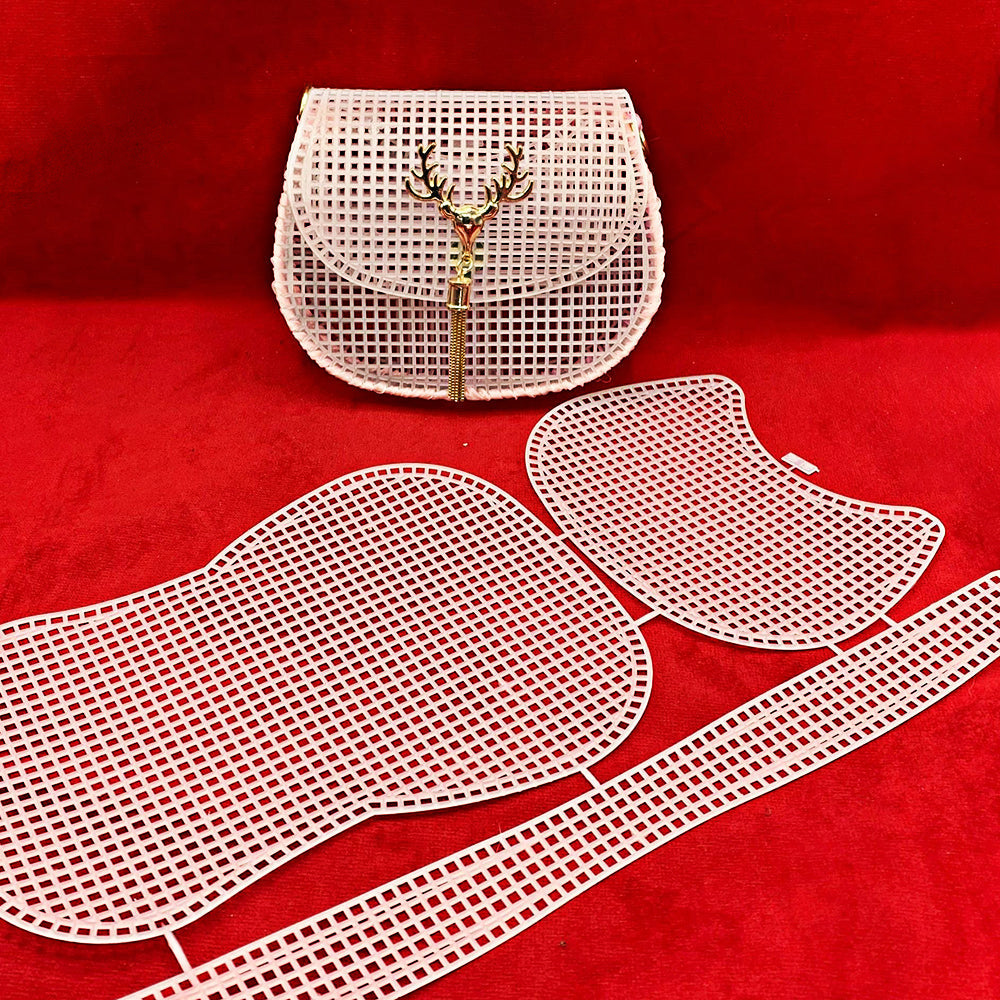 Realaiot Horseshoe Bag Mesh Knitting Lining Weaving Plastic Mesh Sheet Accessories Velvet DIY Hok Bag Trim Tools Easy Knit Helper 2