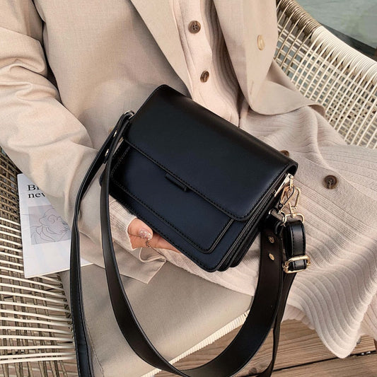 Cyflymder New Mini Lightweight PU Leather Flap Bags For Women Summer Lady Shoulder Handbag Simple Female Daily Flap Crossbody Bag